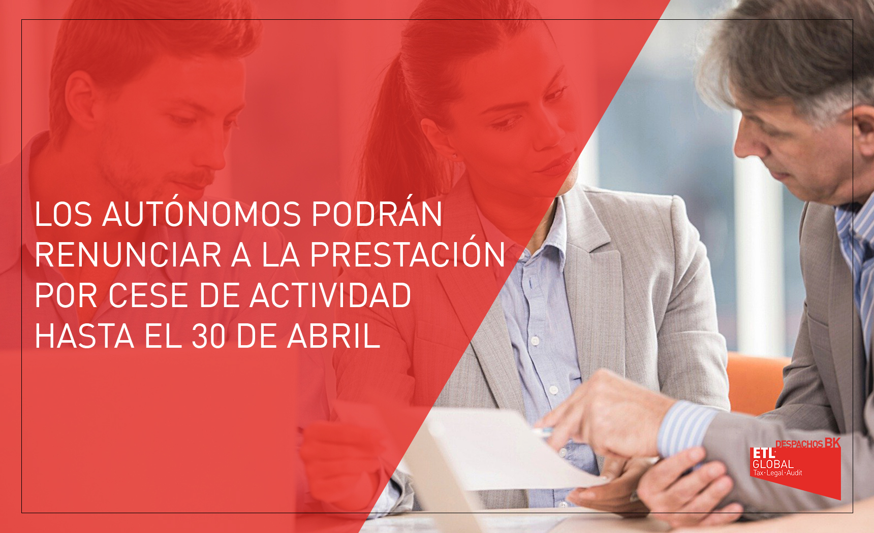 Los autónomos podrán renunciar a la prestación por cese de actividad hasta el 30 de abril