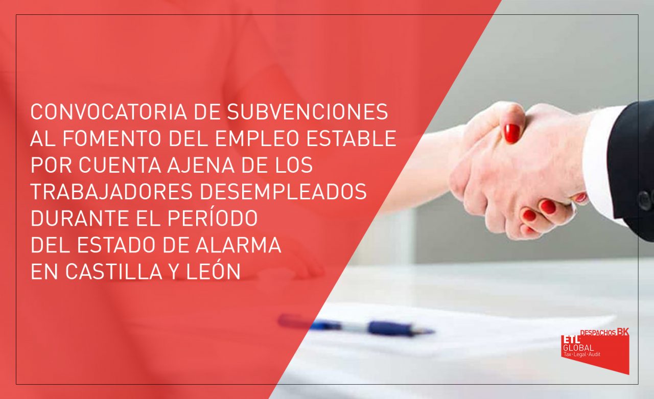Convocatoria de subvenciones | Despachos BK ETL Global