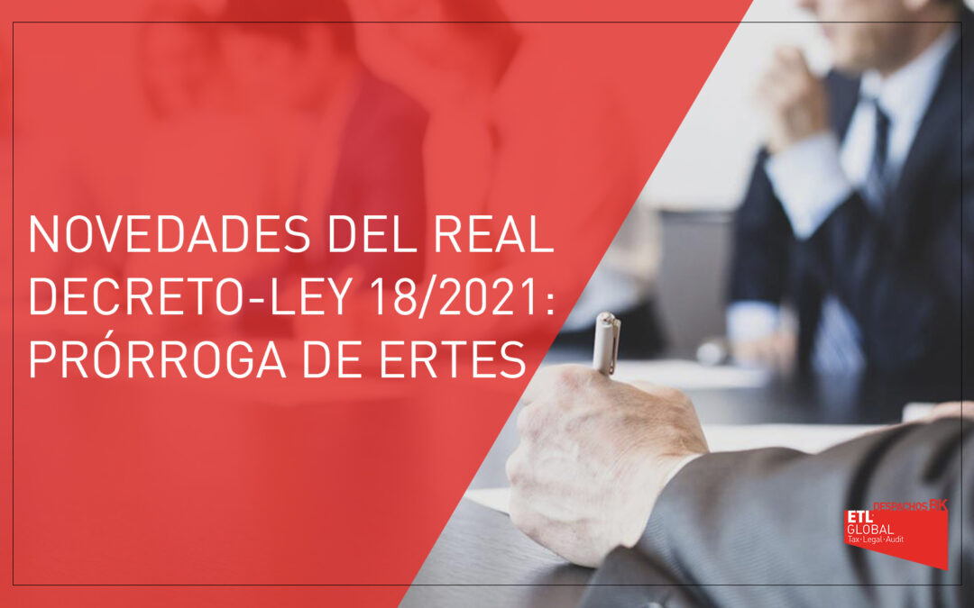 Novedades del Real Decreto-Ley 18/2021: Prórroga de ERTES