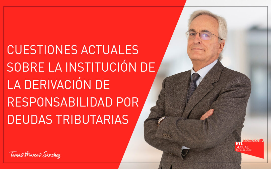 Cuestiones actuales sobre la institución de la derivación de responsabilidad por deudas tributarias