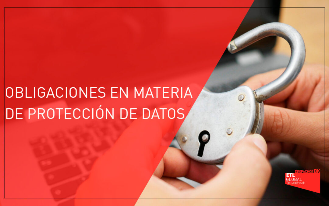 Obligaciones en materia de protección de datos