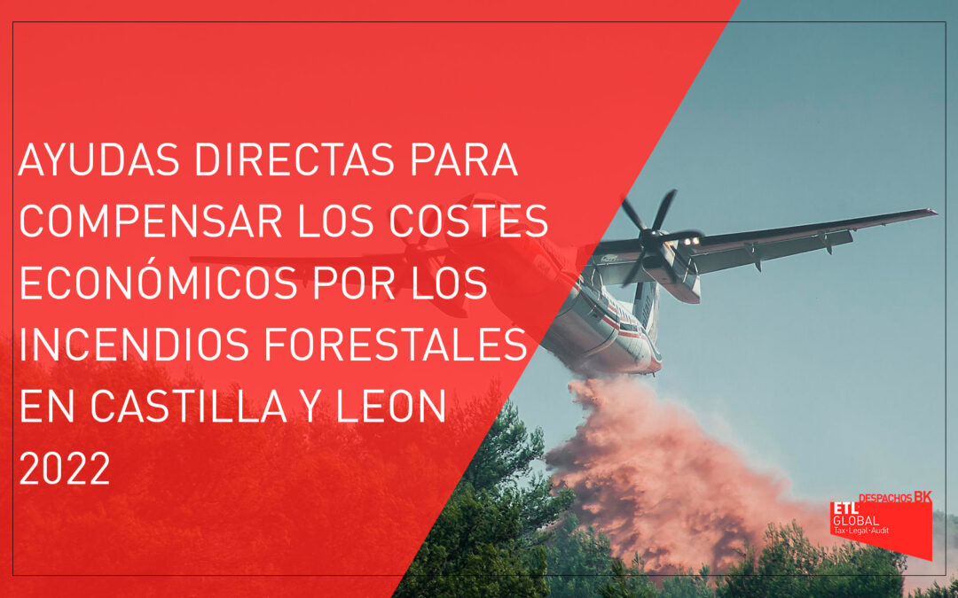 Ayudas directas para compensar los costes económicos  por los incendios forestales en Castilla y León