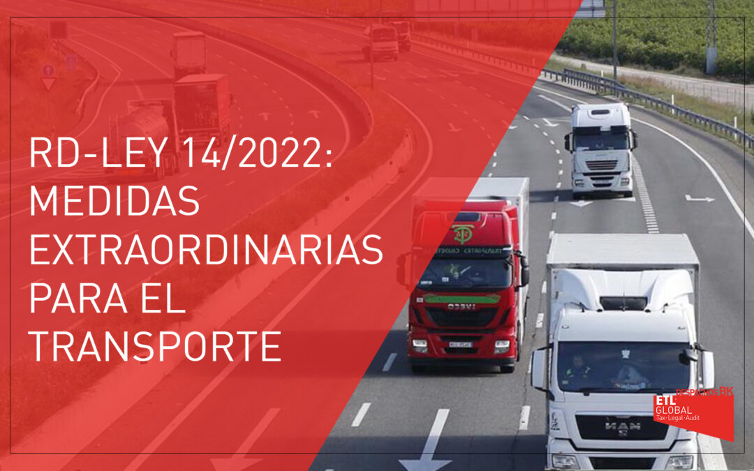 Medidas extraordinarias para el transporte – Real Decreto Ley 14/2022