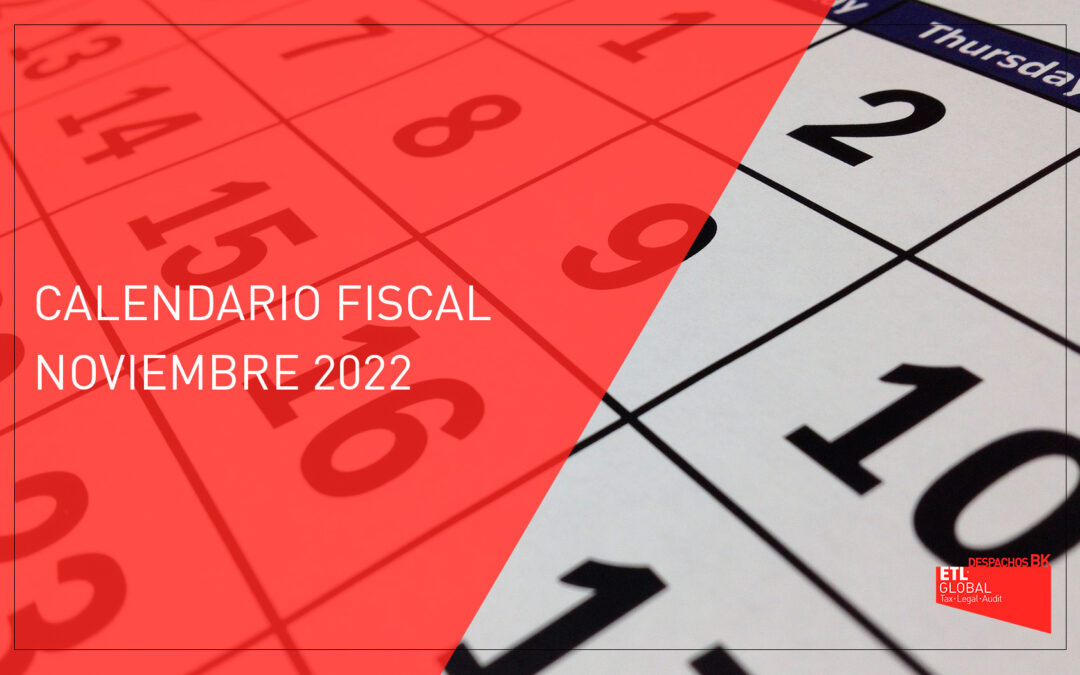 Calendario fiscal noviembre 2022