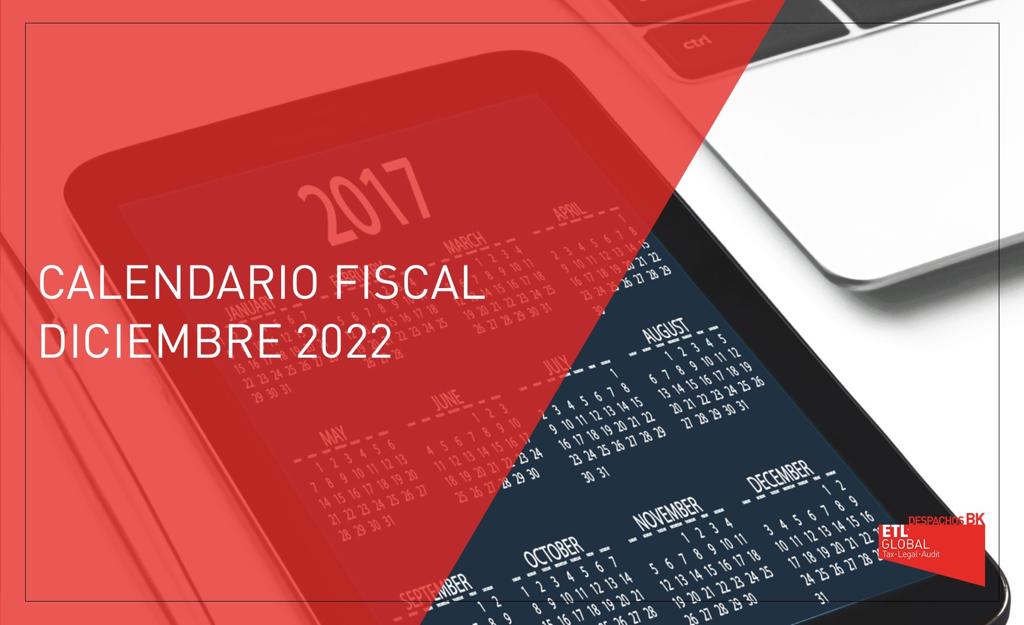 Calendario fiscal diciembre 2022