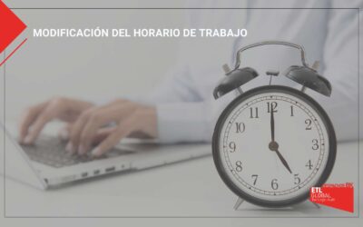 Modificación del horario de trabajo