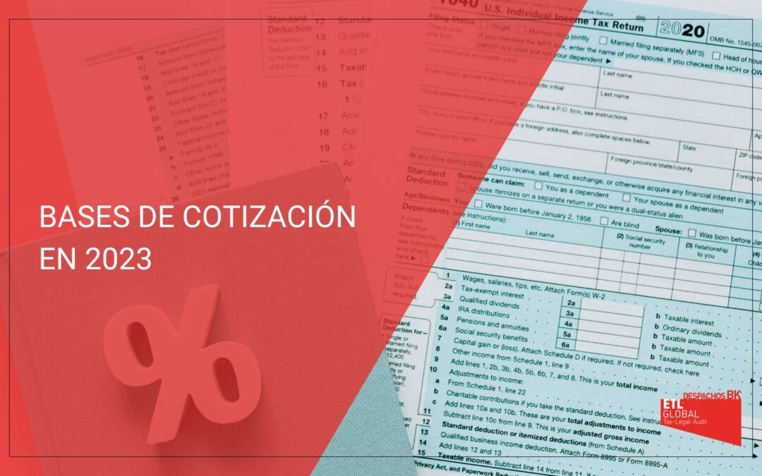 Bases de cotización en 2023