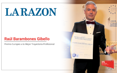 La Razón se hace eco del Premio Mejor Trayectoria Profesional otorgado a Raúl Barambones