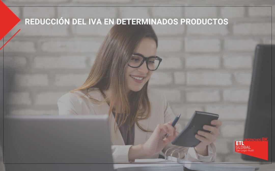 Reducción del IVA en determinados productos