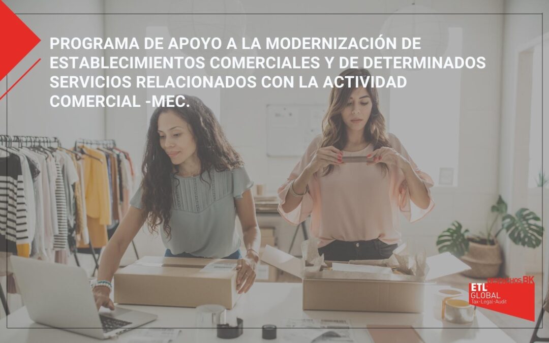 Programa de apoyo a la modernización de establecimientos comerciales y de determinados servicios relacionados con la actividad comercial -MEC.