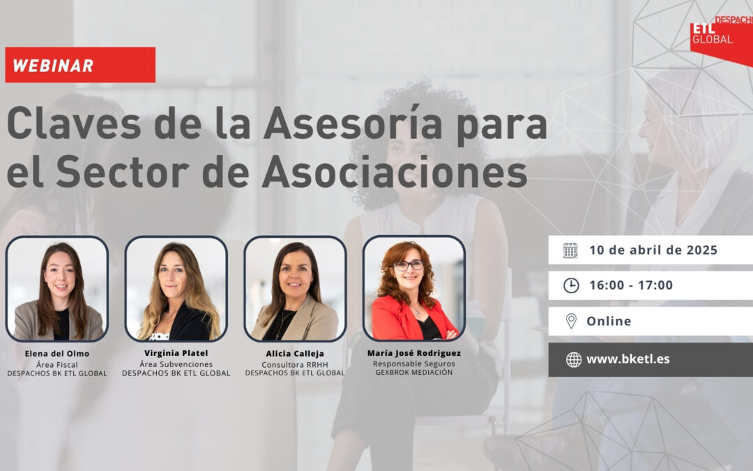 Webinar: Claves de la asesoría para asociaciones y entidades del tercer sector