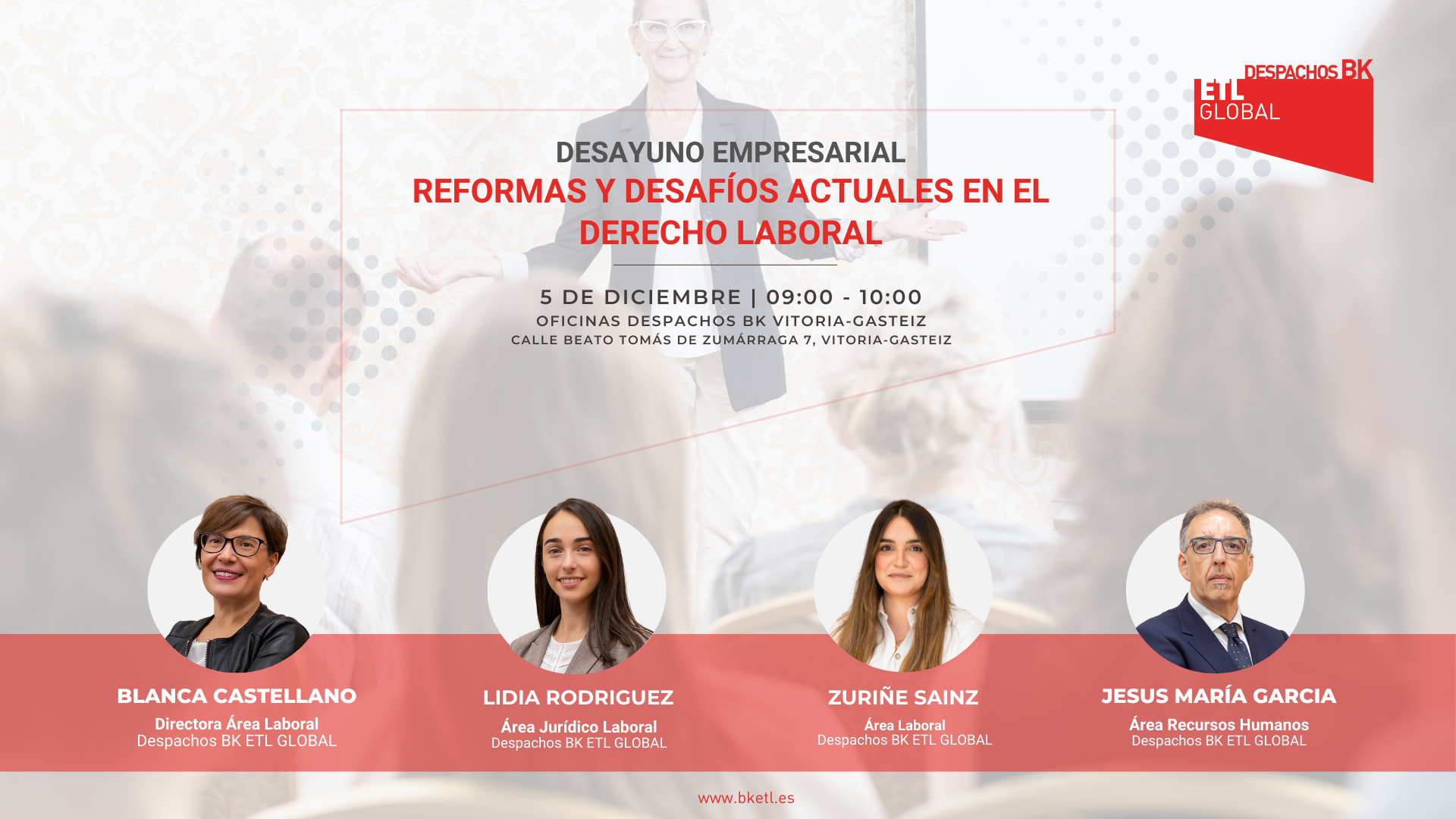 Desayuno empresarial Reformas y desafíos actuales en el derecho laboral