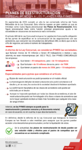 Planes de reestructuración Pymes