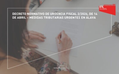 Decreto Normativo de Urgencia Fiscal 2/2026, de 14 de abril – Medidas tributarias urgentes en Álava
