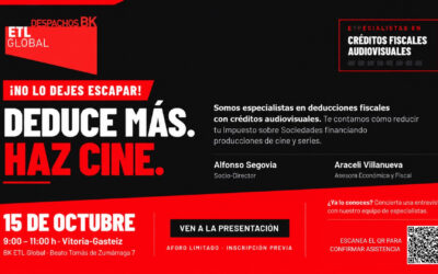 Inversión en cine y espectáculos audiovisuales: jornada sobre ventajas fiscales en Vitoria-Gasteiz